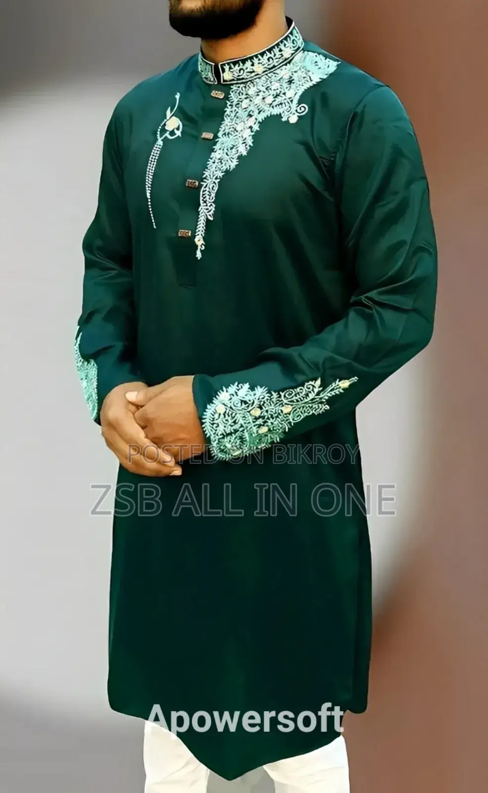 Soft Cotton Embroidery Panjabi Ffdhy Ggfdy JCBN