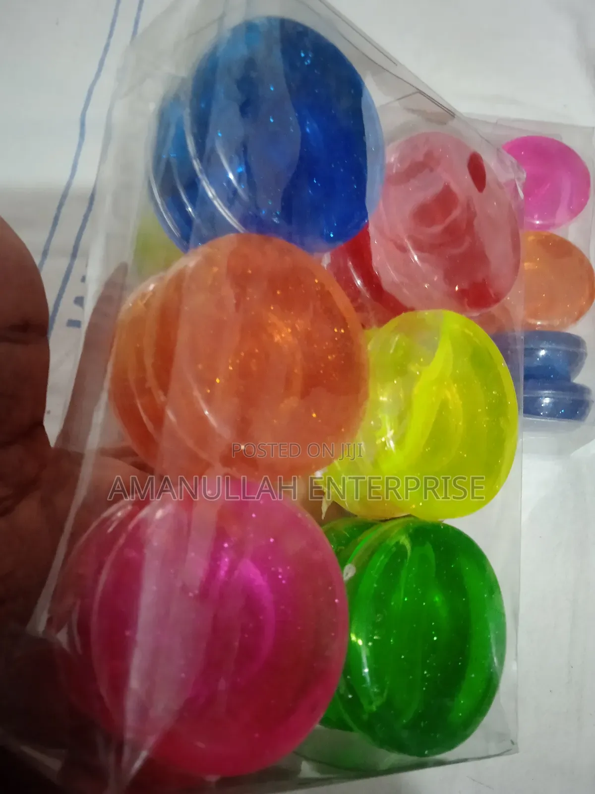 Packs of Colorful Crystal Mud Slime, Also Known as Crystal Clay.