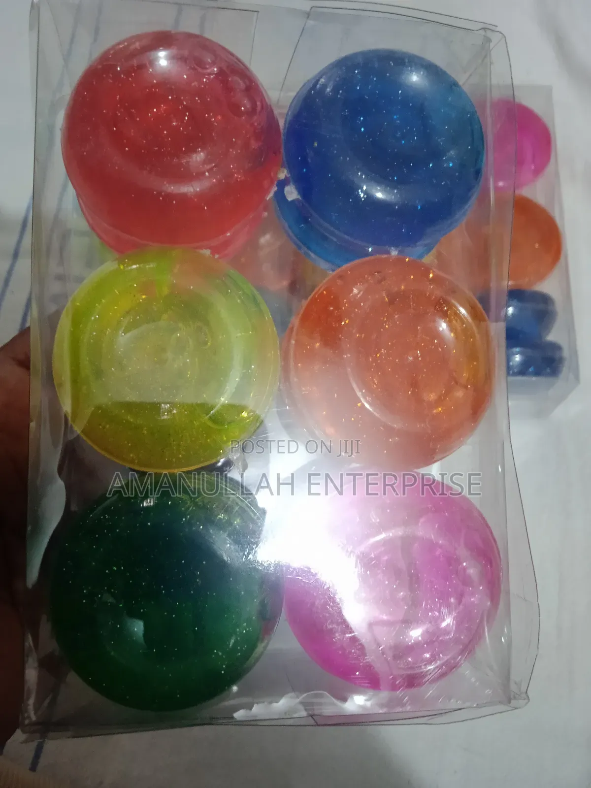 Packs of Colorful Crystal Mud Slime, Also Known as Crystal Clay.