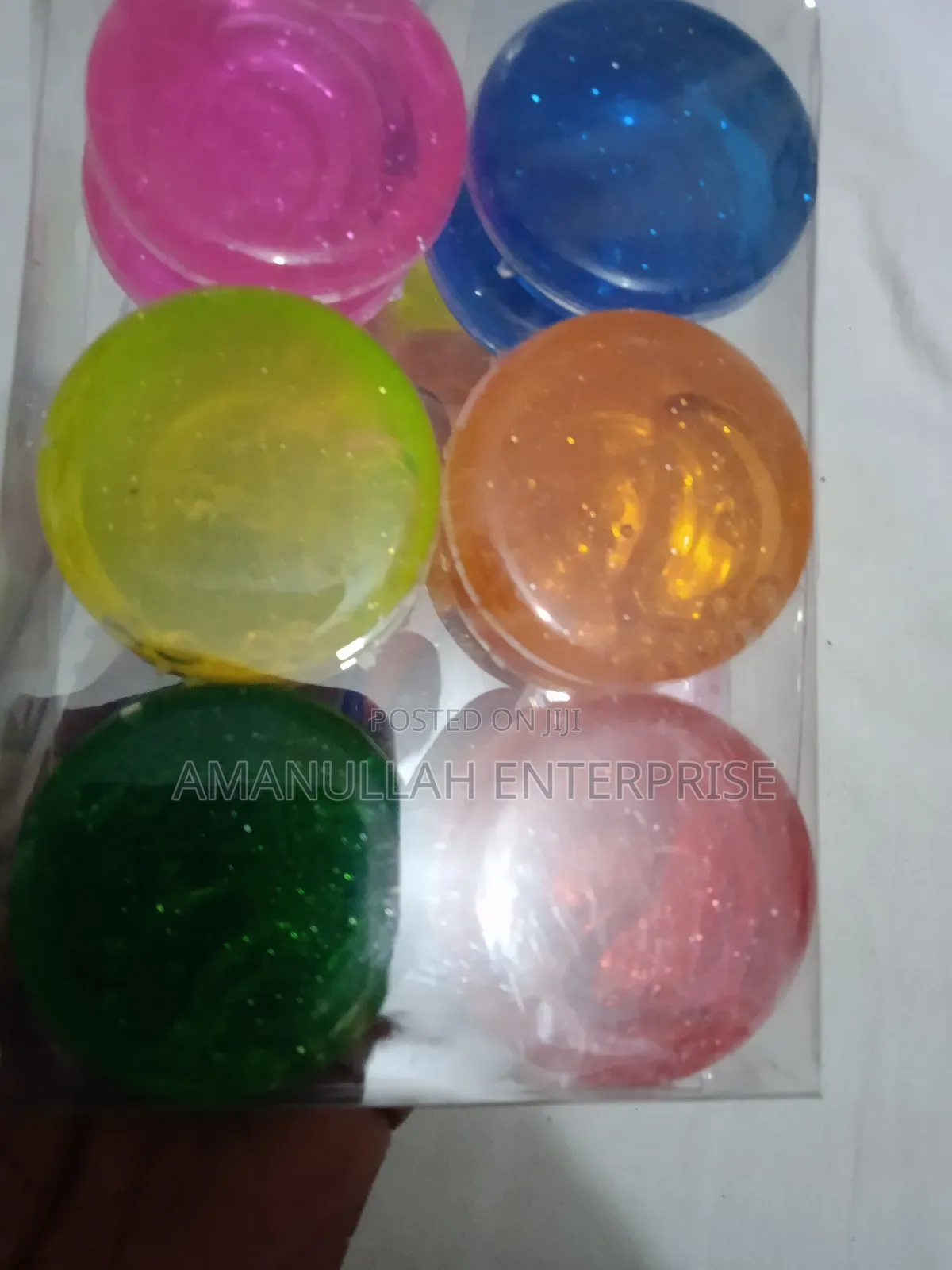 Packs of Colorful Crystal Mud Slime, Also Known as Crystal Clay.