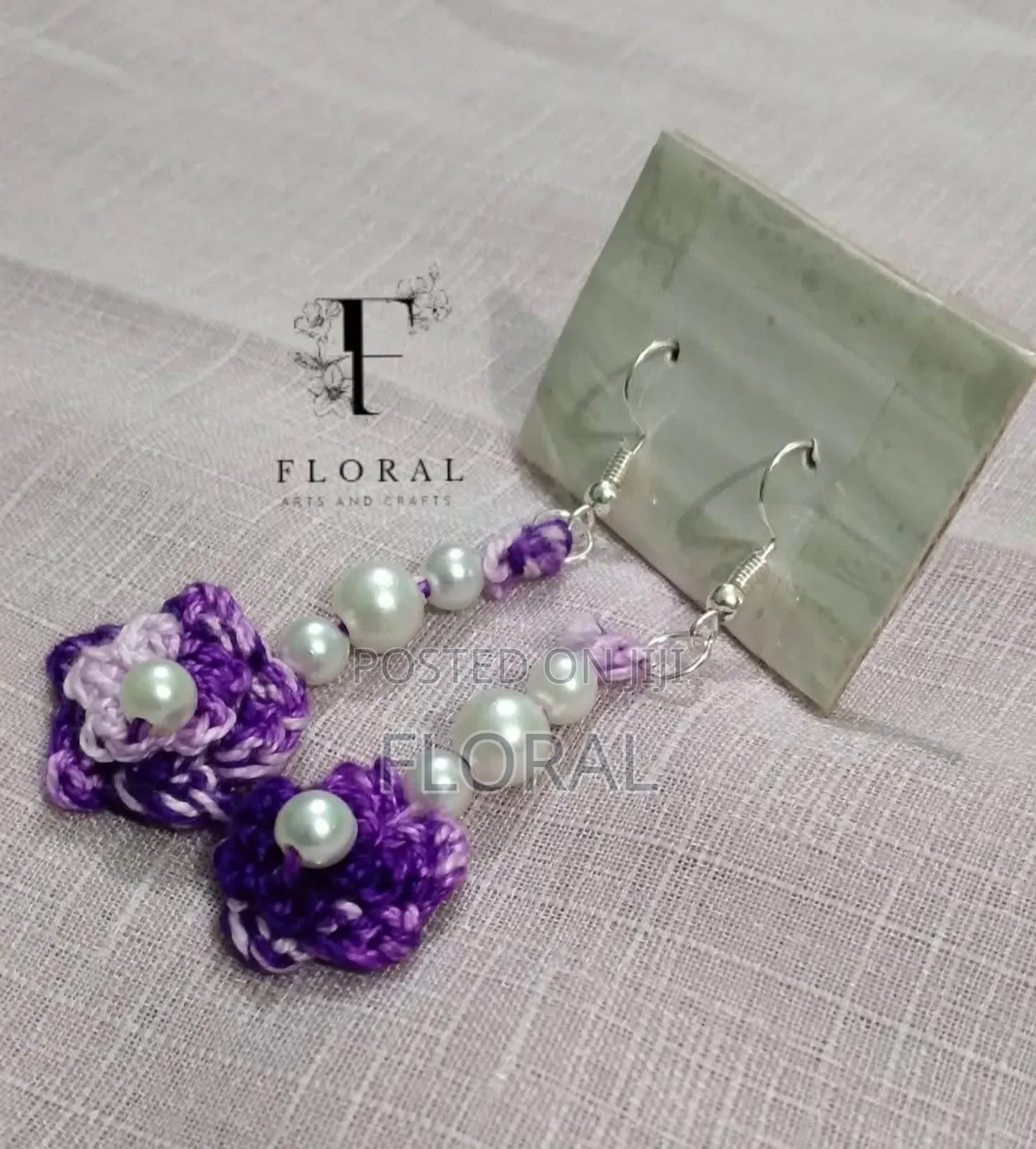 Lavender Shaded Flower Earring