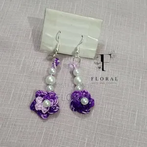 Lavender Shaded Flower Earring