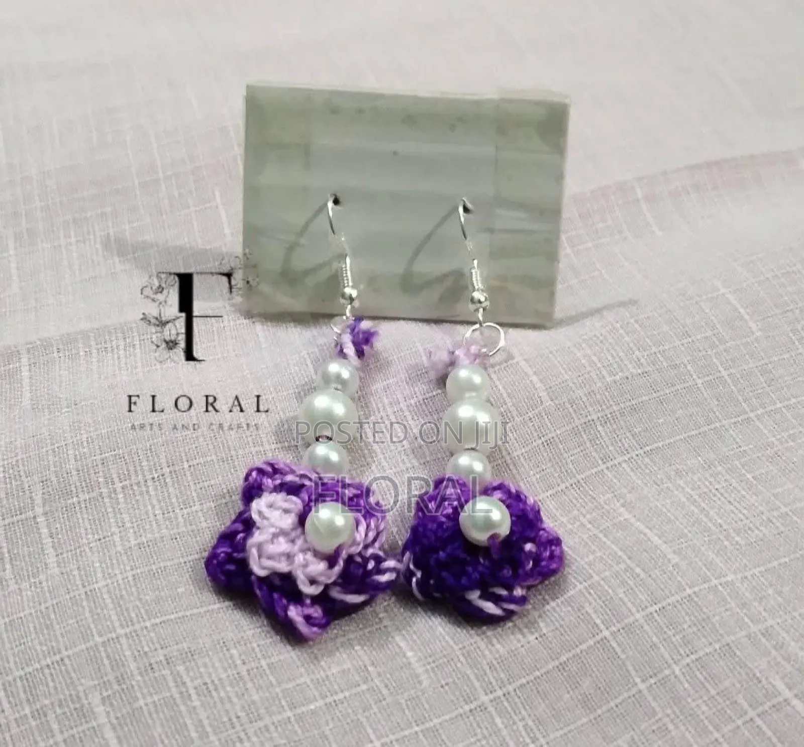 Lavender Shaded Flower Earring