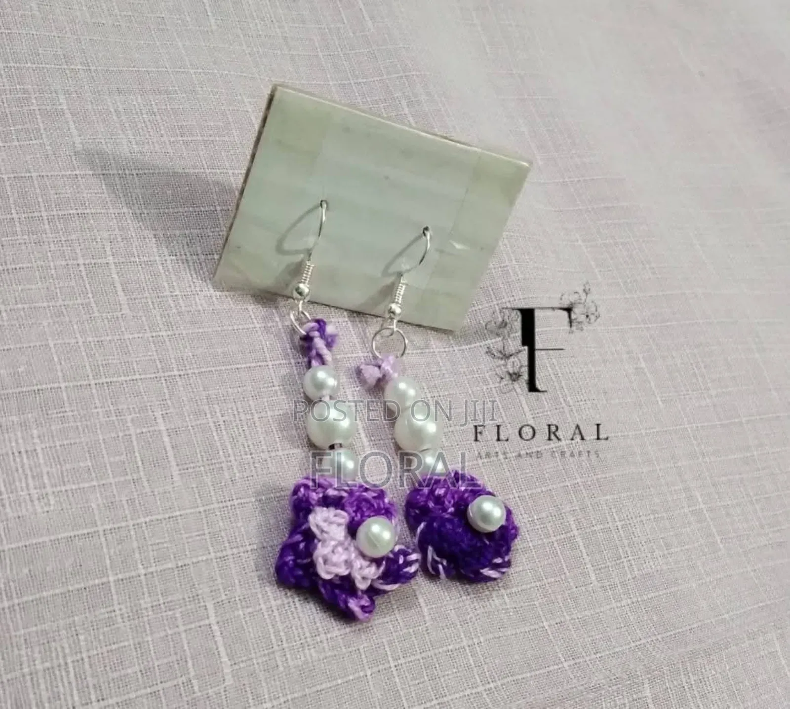 Lavender Shaded Flower Earring