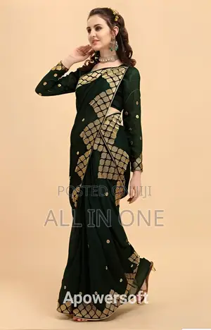 Screen Print Saree (with Blouse Piece) New Update Collection