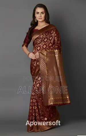 Screen Print Saree (with Blouse Piece) New Update Collection