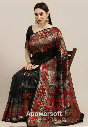 Screen Print Saree (with Blouse Piece) New Update Collection