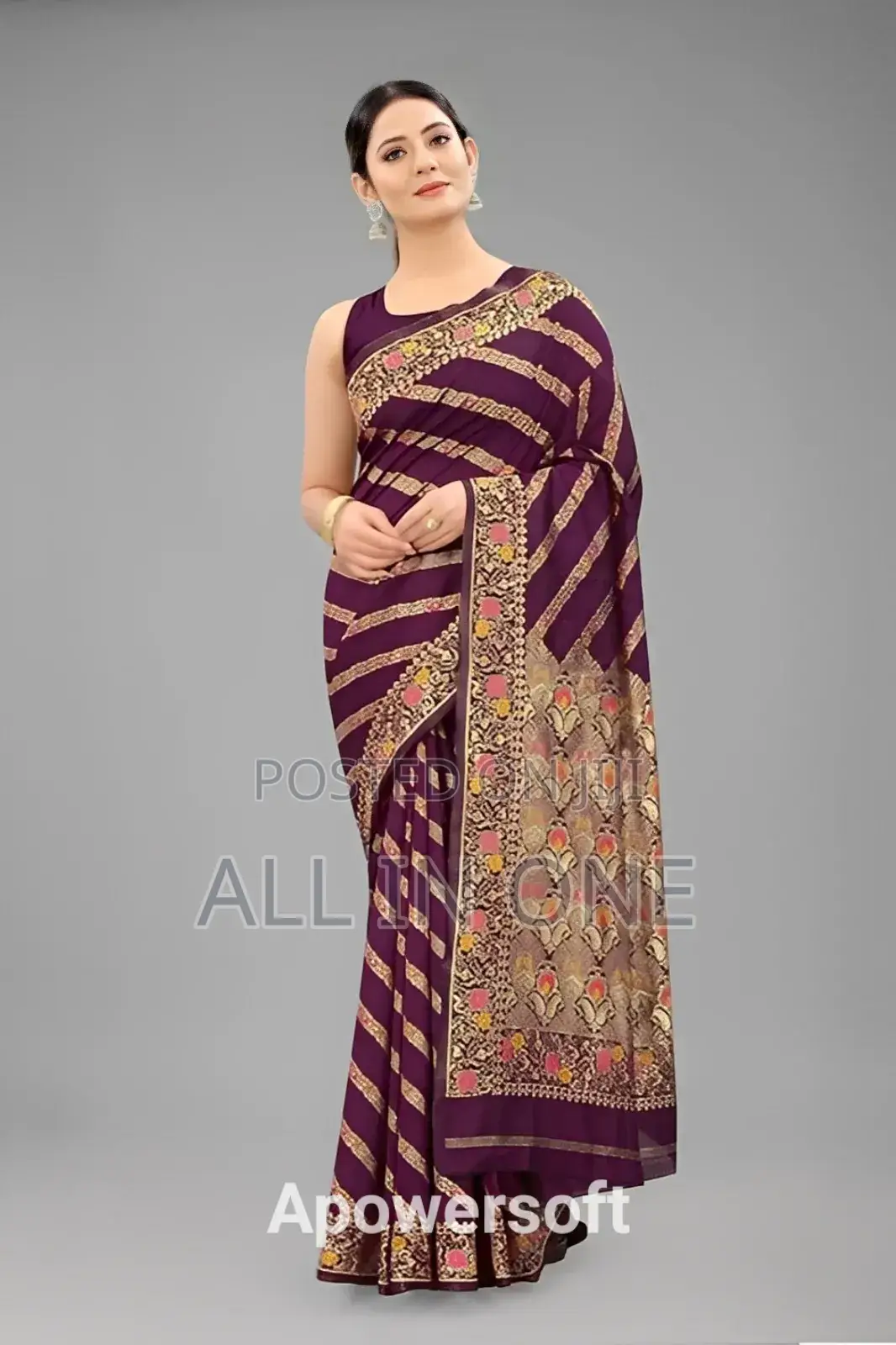 Screen Print Saree (with Blouse Piece) New Update Collection