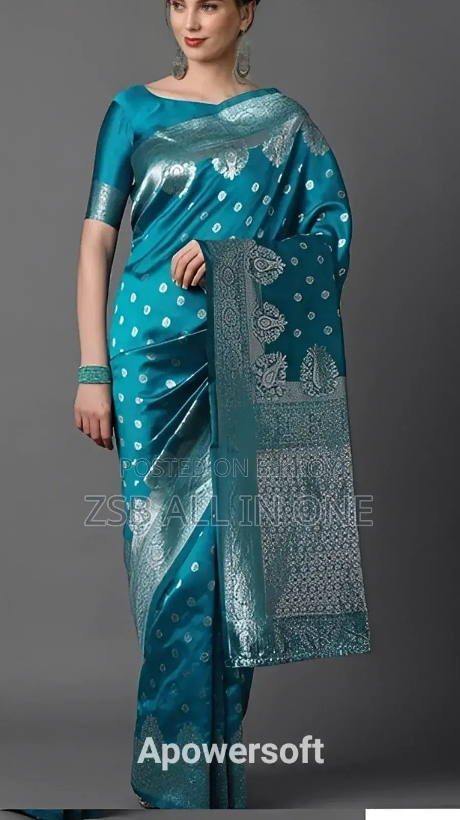 Screen Print Saree (with Blouse Piece) New Collection Stylish