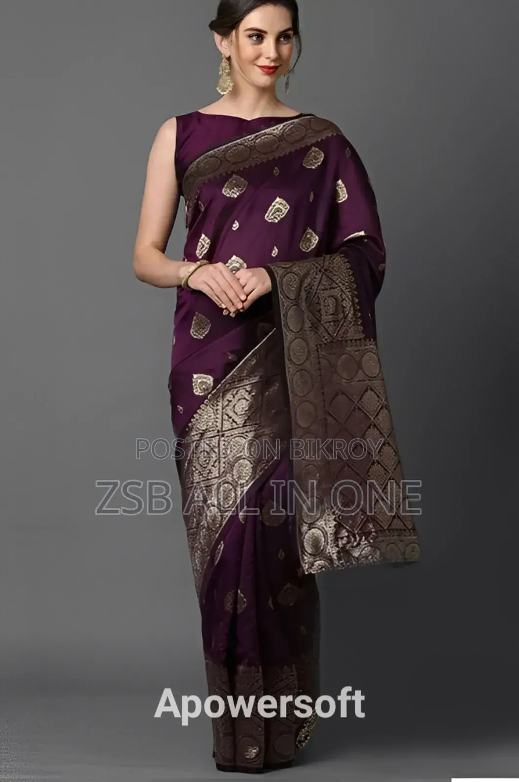 Screen Print Saree (with Blouse Piece) New Collection Stylish