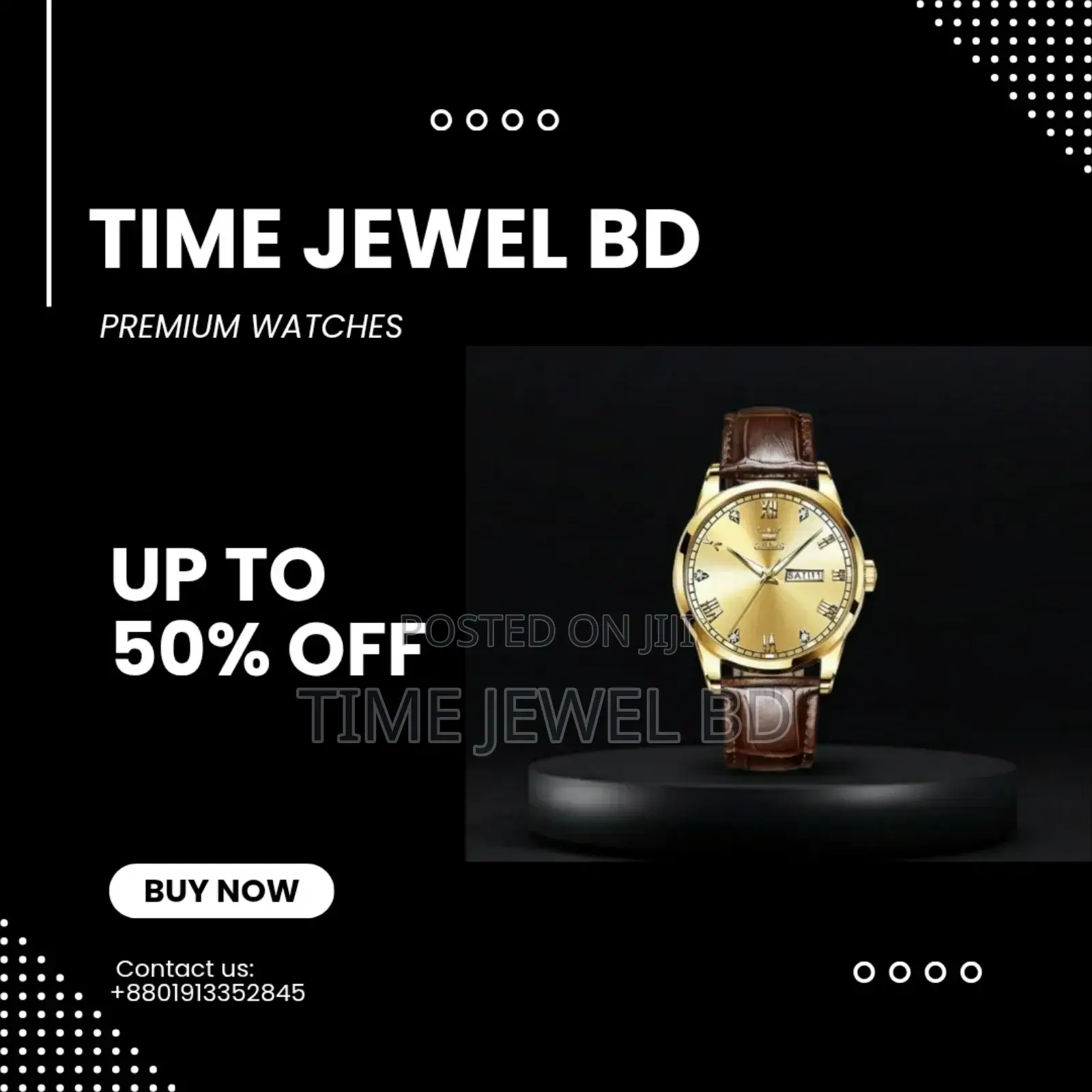 Olevs 6896 Golden Edition – Luxury Quartz Watch | 1 Year Warranty
