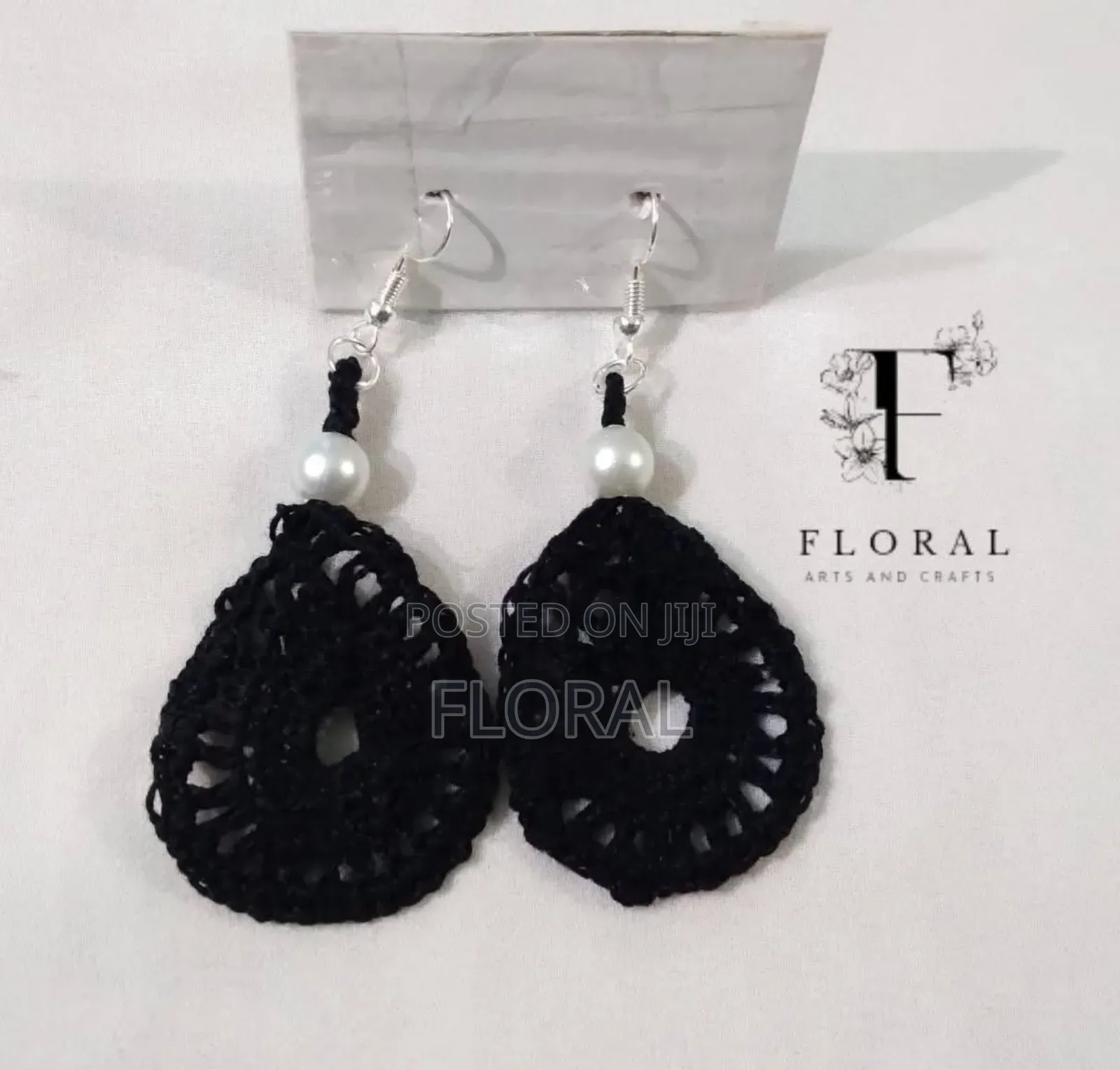 Handmade Teardrop Crochet Earring