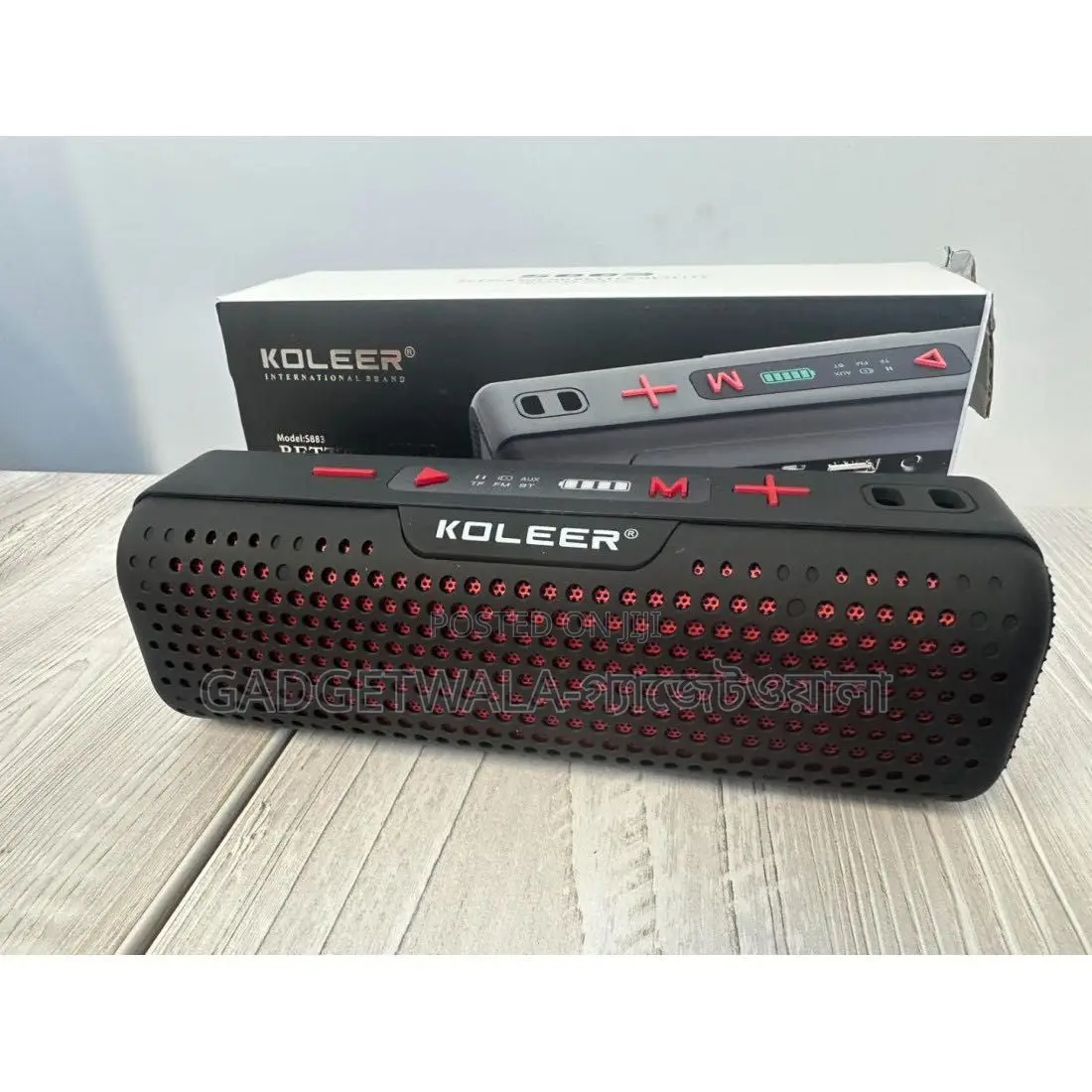 Koleer S883 Bluetooth, Usb, Aux, Tf Card Fm Radio Deep Bass Speaker
