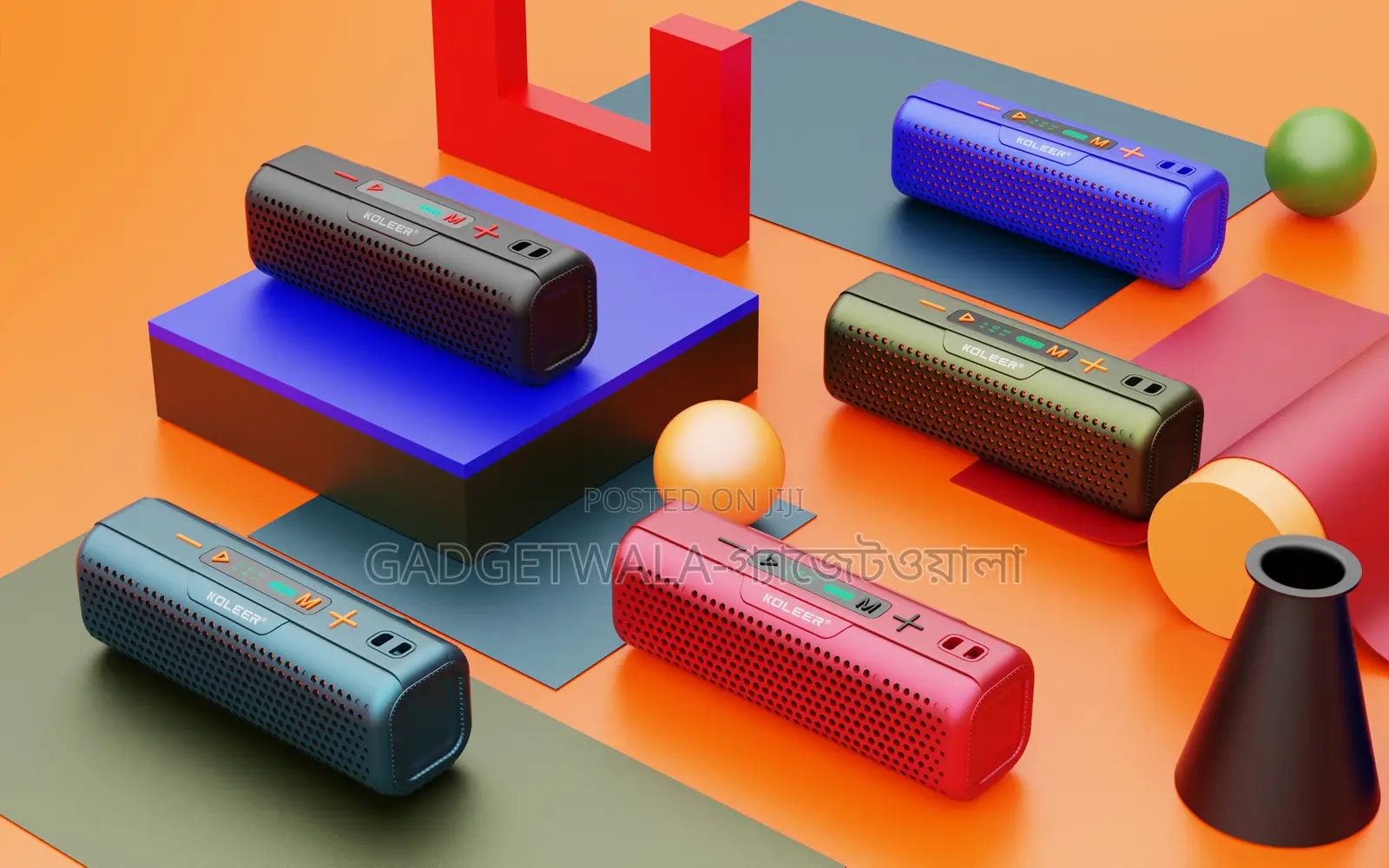 Koleer S883 Bluetooth, Usb, Aux, Tf Card Fm Radio Deep Bass Speaker