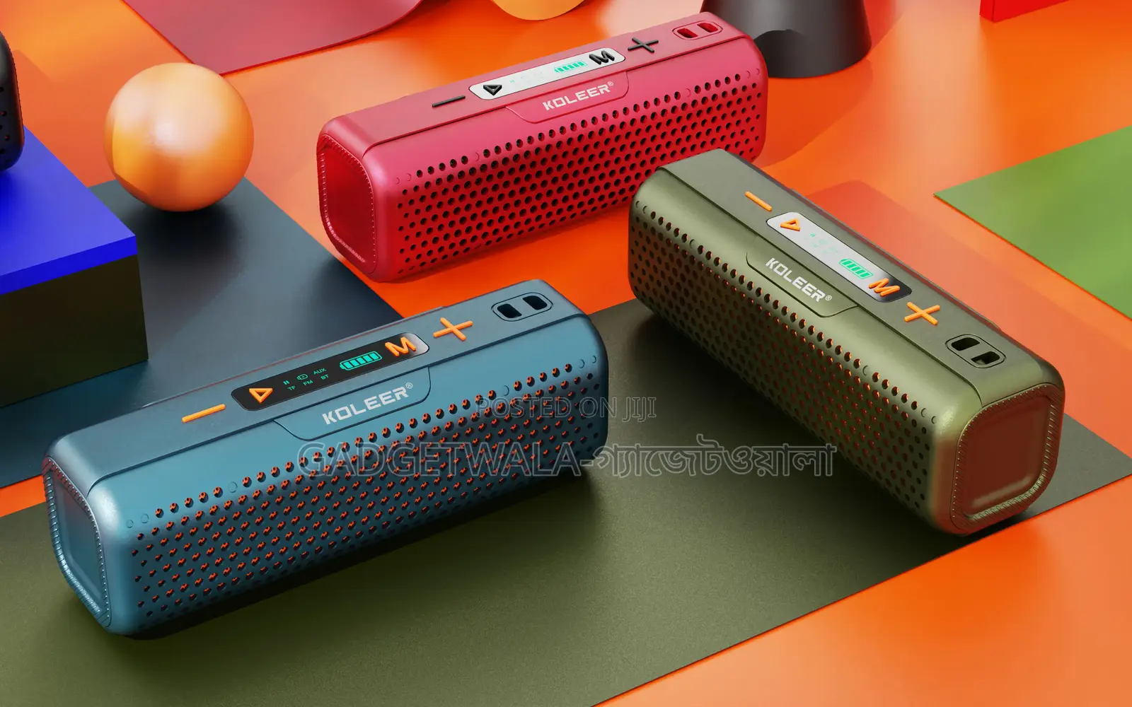 Koleer S883 Bluetooth, Usb, Aux, Tf Card Fm Radio Deep Bass Speaker