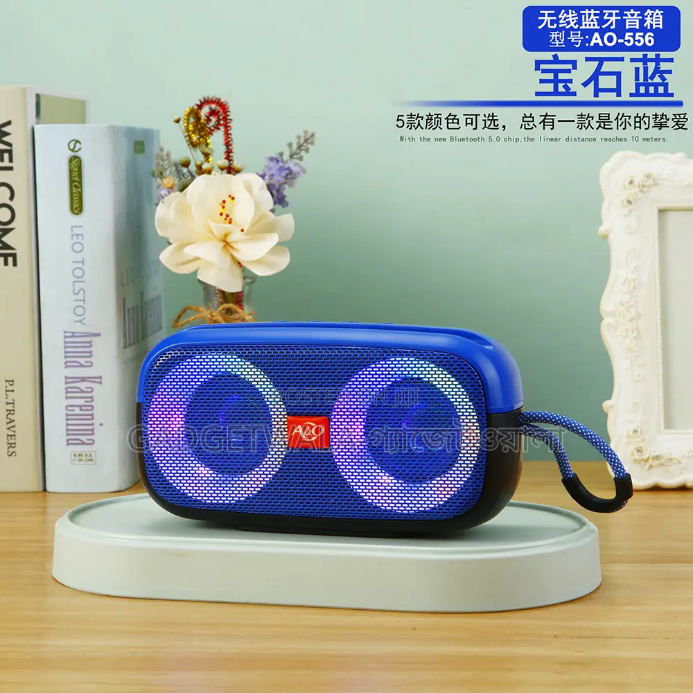 Ao-556 RGB Flashlight Wireless Bluetooth Speaker Fm Radio