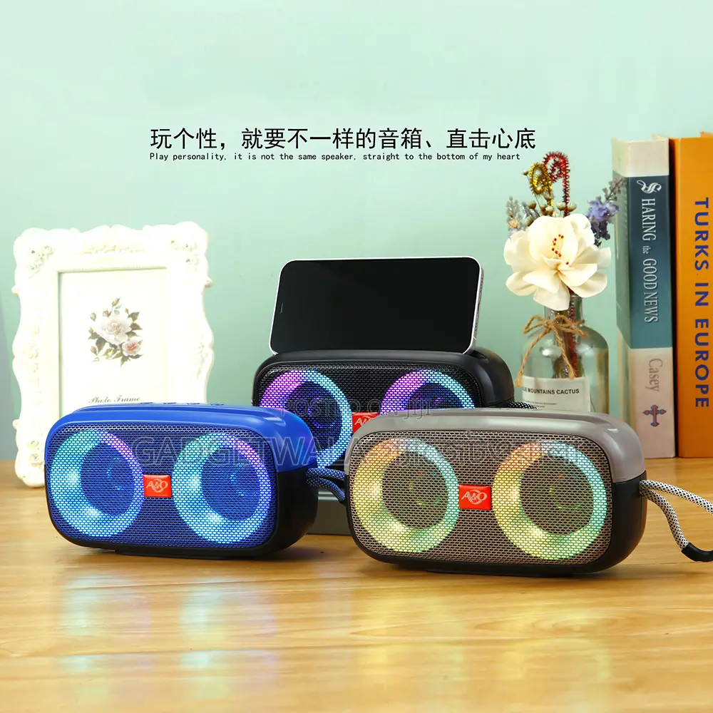 Ao-556 RGB Flashlight Wireless Bluetooth Speaker Fm Radio