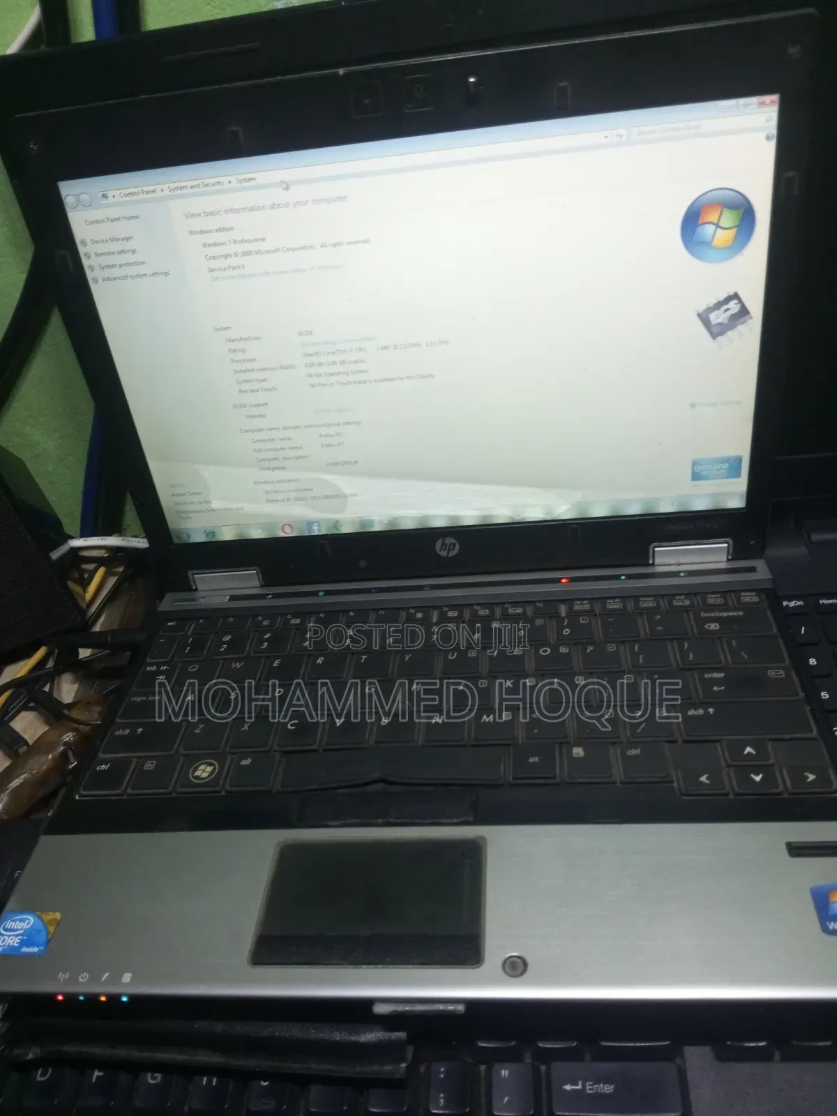 Laptop HP EliteBook 2540P 4GB Intel Core I7 HDD 160GB