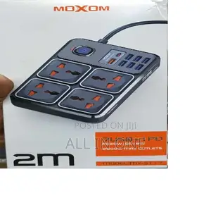 Photo - Moxom Mx-St17 Power Strip 4 Socket 7 Usb + 1type-C 20w 2m Black