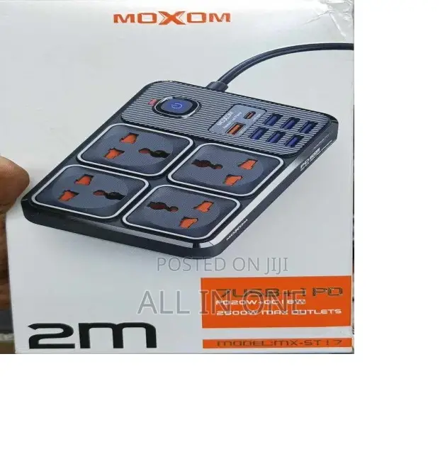 Moxom Mx-St17 Power Strip 4 Socket 7 Usb + 1type-C 20w 2m Black