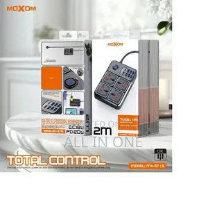 Moxom Mx-St17 Power Strip 4 Socket 7 Usb + 1type-C 20w 2m Black