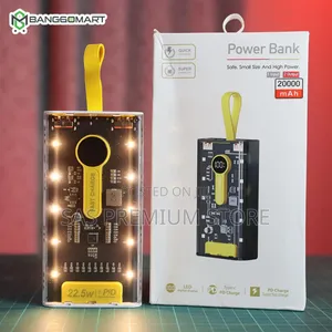 Photo - 2000 Mah Transparent Power Bank Portable Fast Charging 20w Powerbank