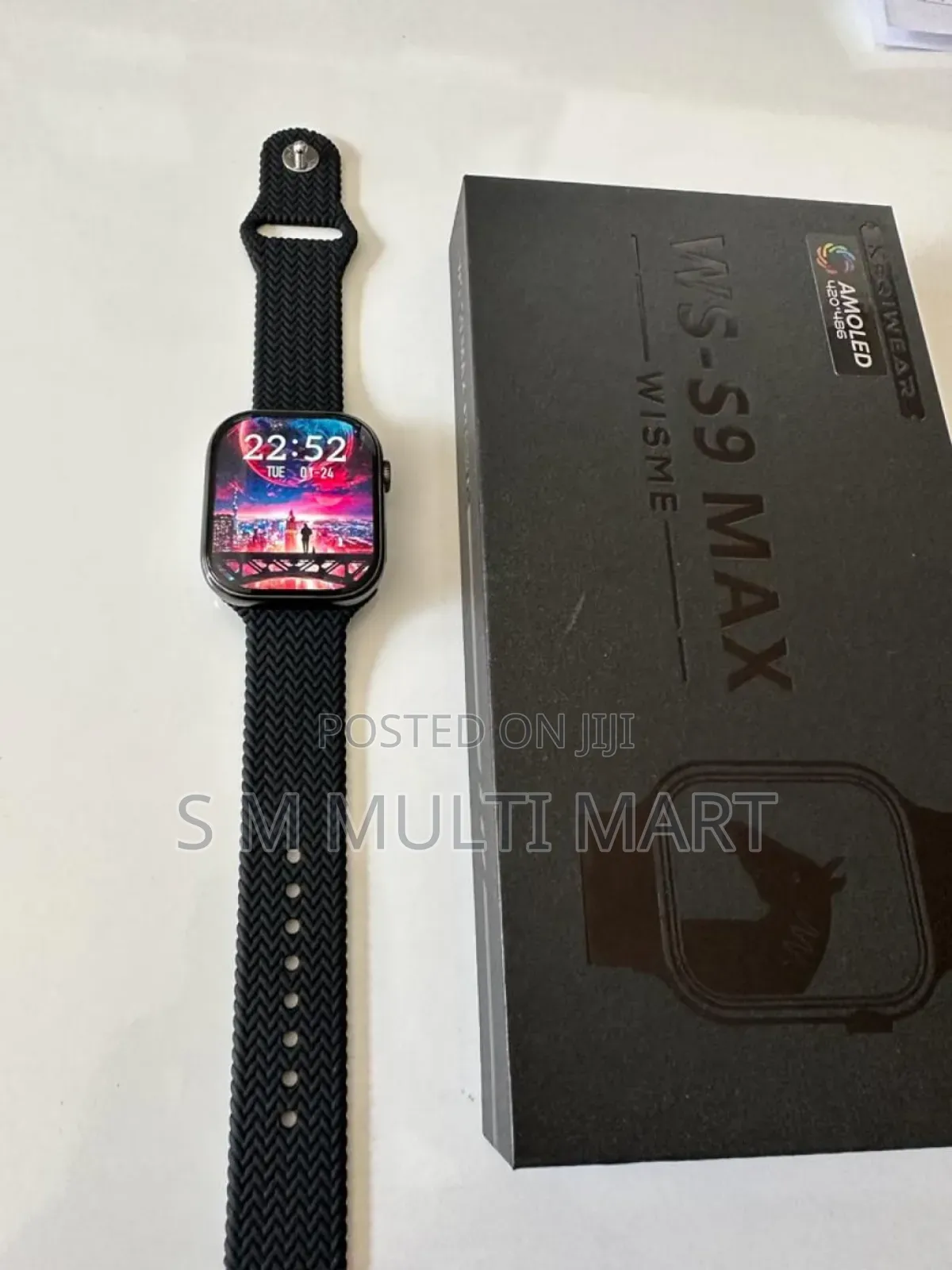 Ws-S9 Max Smartwatch With Amoled Display and 2 Strap
