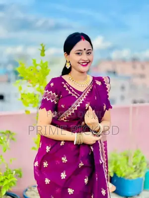 Photo - Semi Moslin Sharee With Blouse Piece