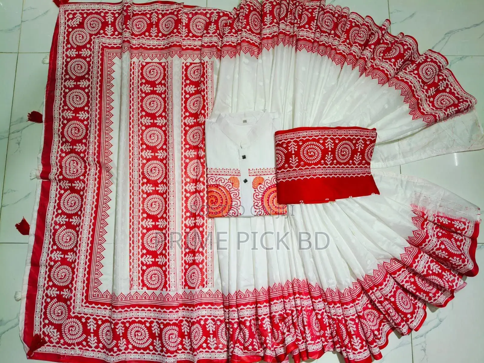 Sharee Panjabi Couple With Blouse Piece
