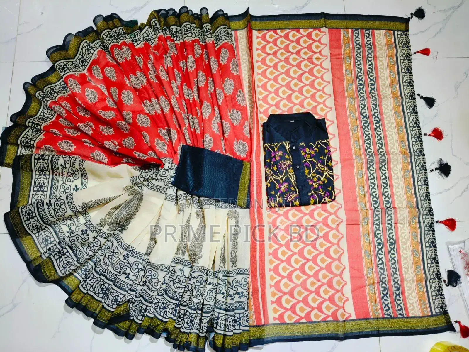 Sharee Panjabi Couple With Blouse Piece