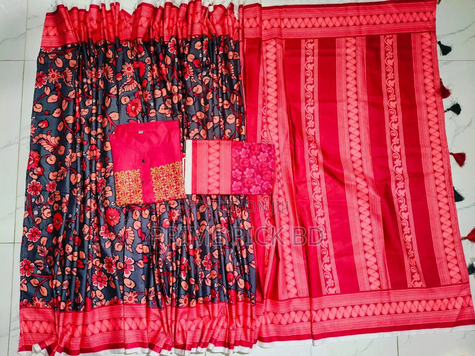 Sharee Panjabi Couple With Blouse Piece