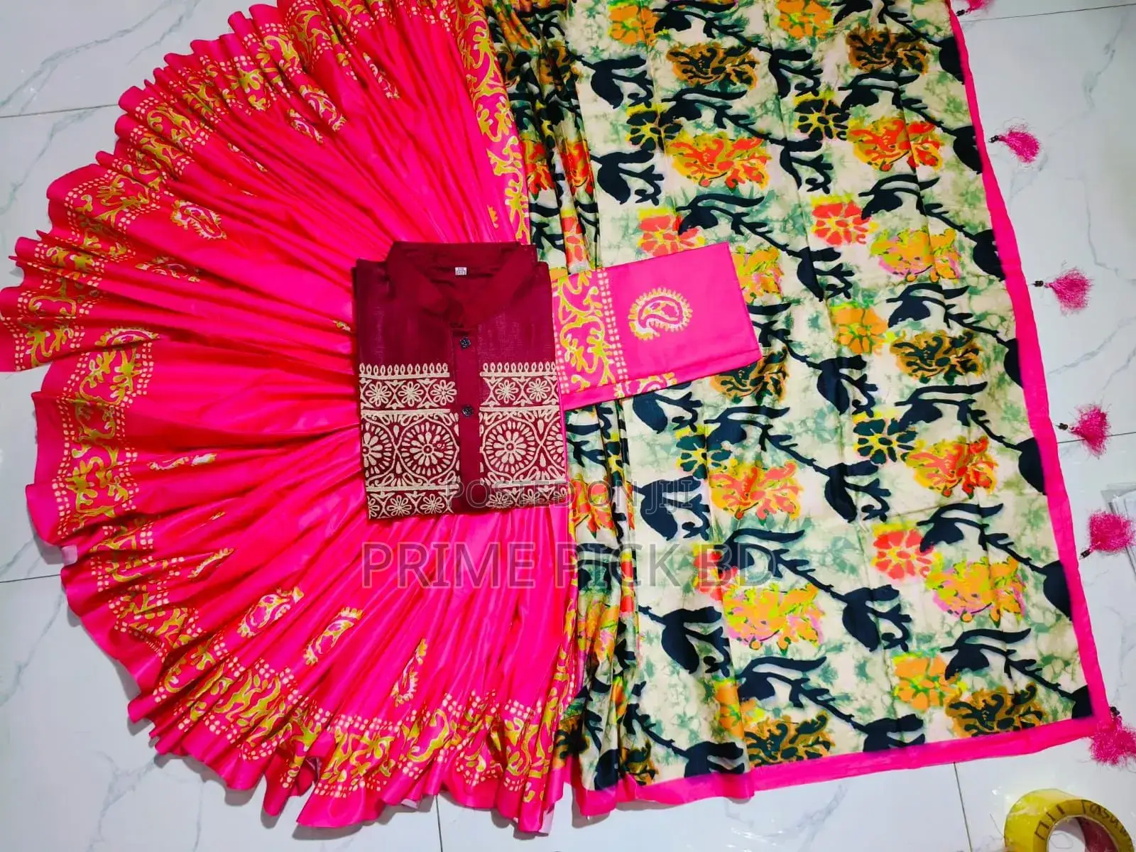 Sharee Panjabi Couple With Blouse Piece