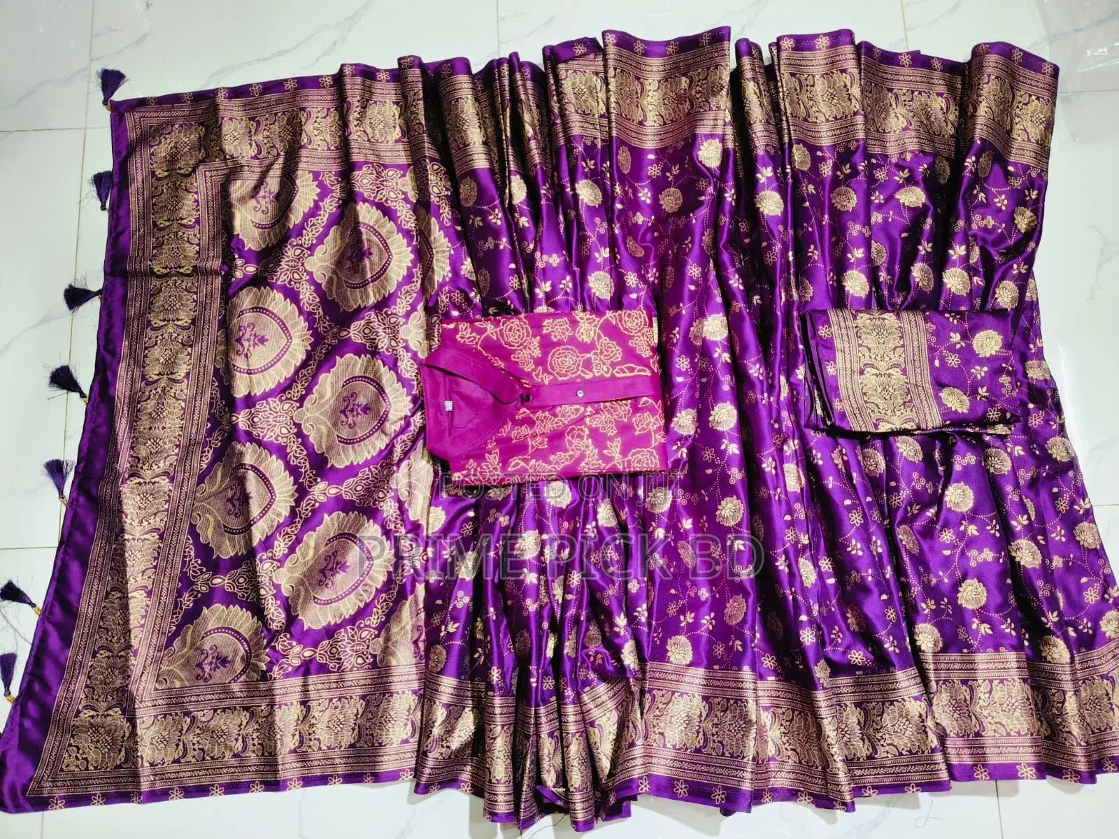 Shari With Panjabi Couple Set