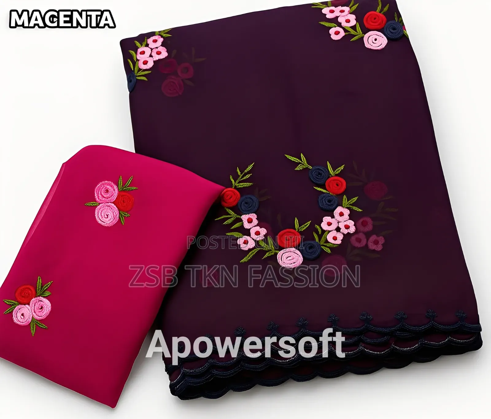 Embroidery Georgette Saree High Quality Work