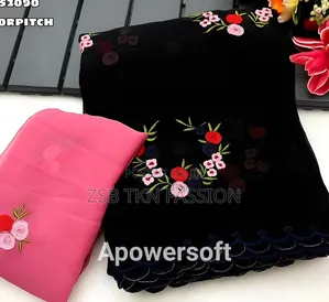 Embroidery Georgette Saree High Quality Work