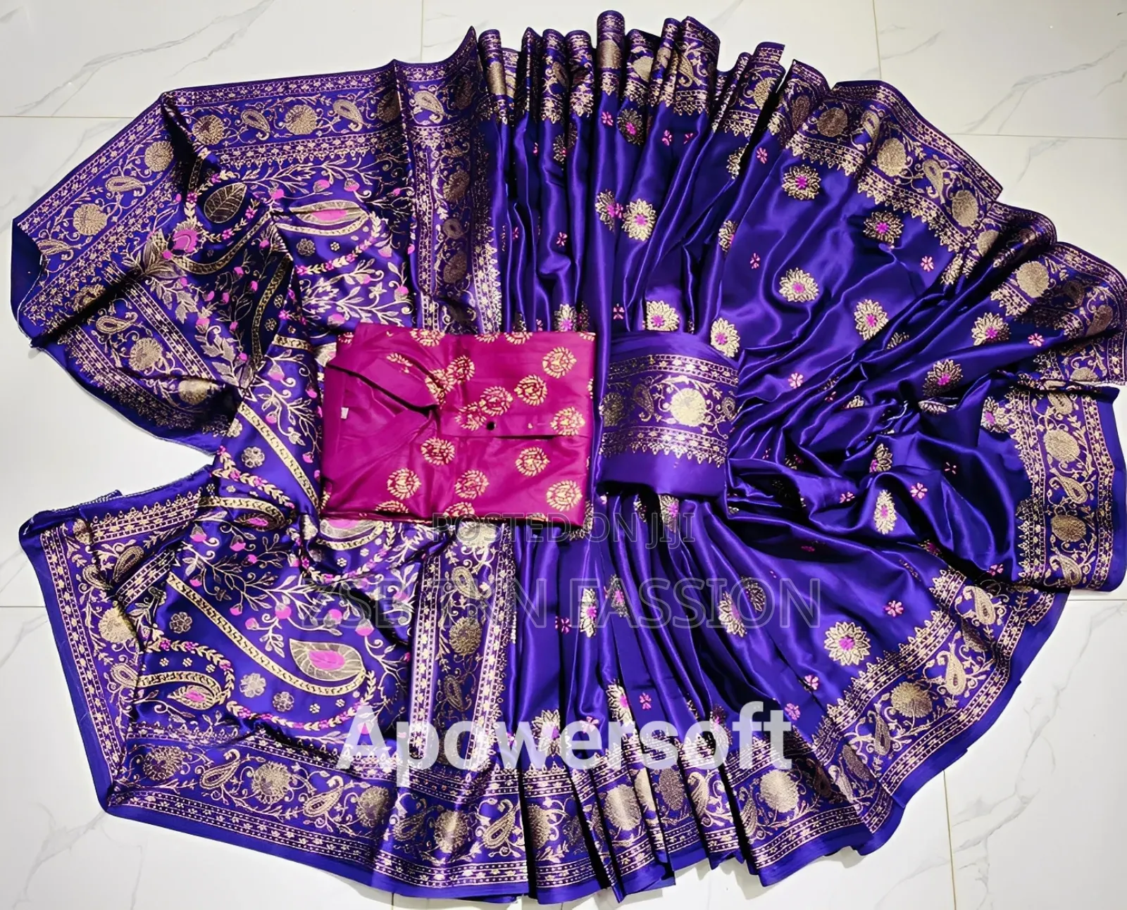 শাড়ি পাঞ্জাবি কাপল ব্লাউজ পিস সহ New Update