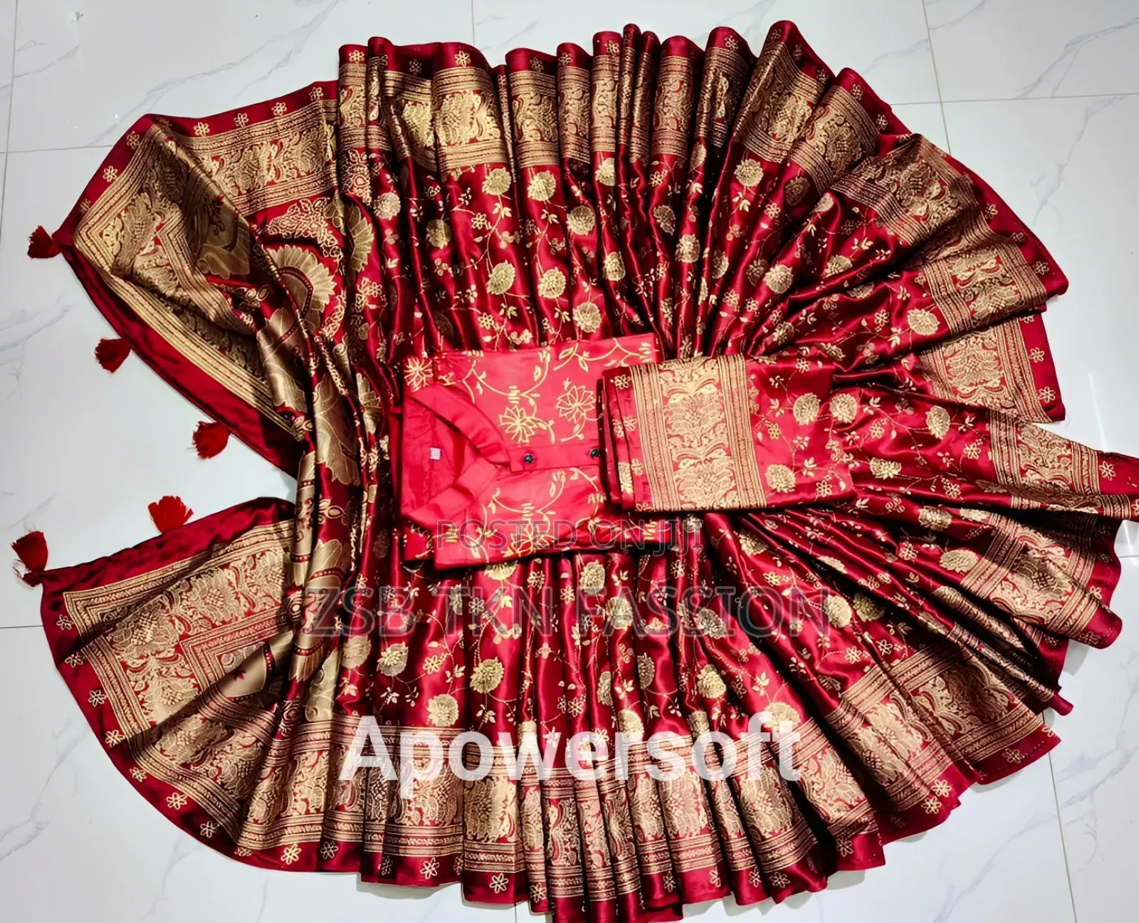 শাড়ি পাঞ্জাবি কাপল ব্লাউজ পিস সহ New Update