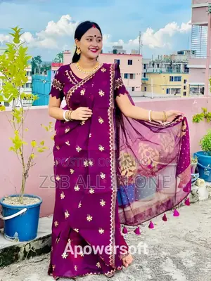 Screen and Afsan Print Work with Matching Blouse Piece New Update