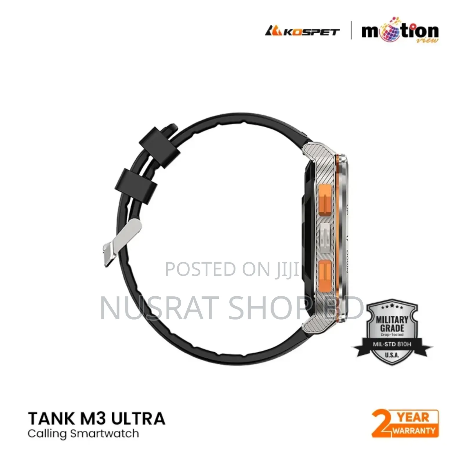 Kospet Tank M3 Ultra 5 Atm Ip69k Dive-Proof Smart Watch -Silver10894