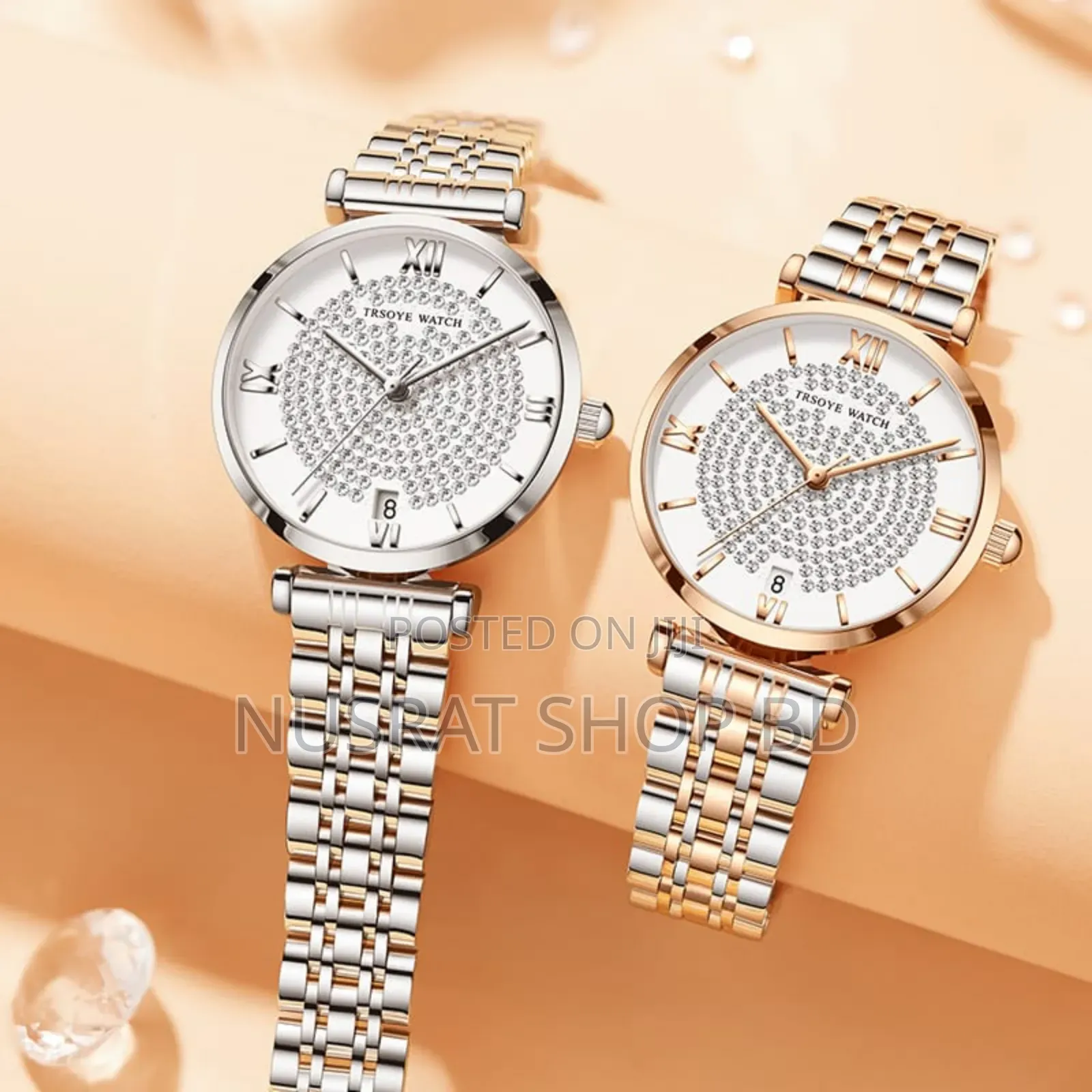 Trsoye Women Ladice Chain Watch (Silver) Code : 9852