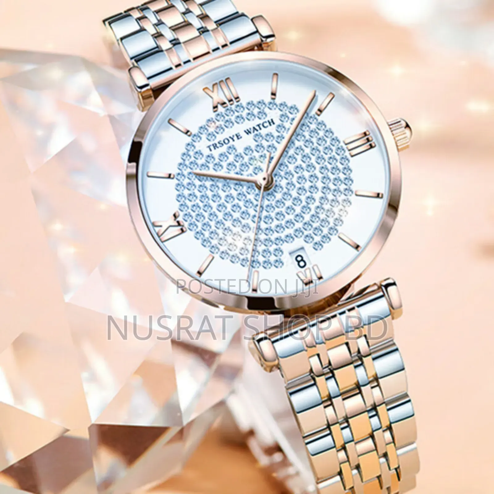Trsoye Women Ladice Chain Watch (Silver) Code : 9852