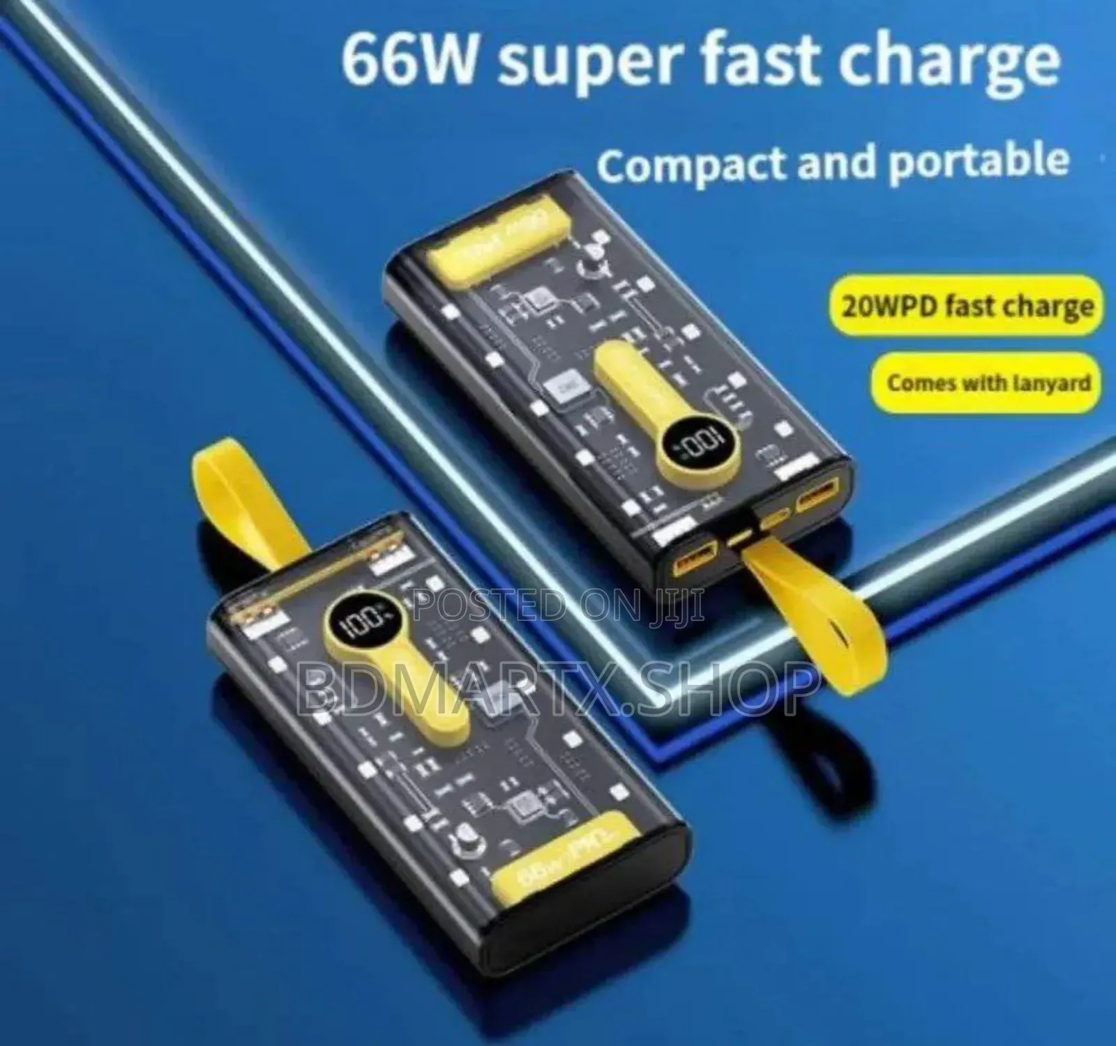 Transparent 20000mah 22.5w Powerbank