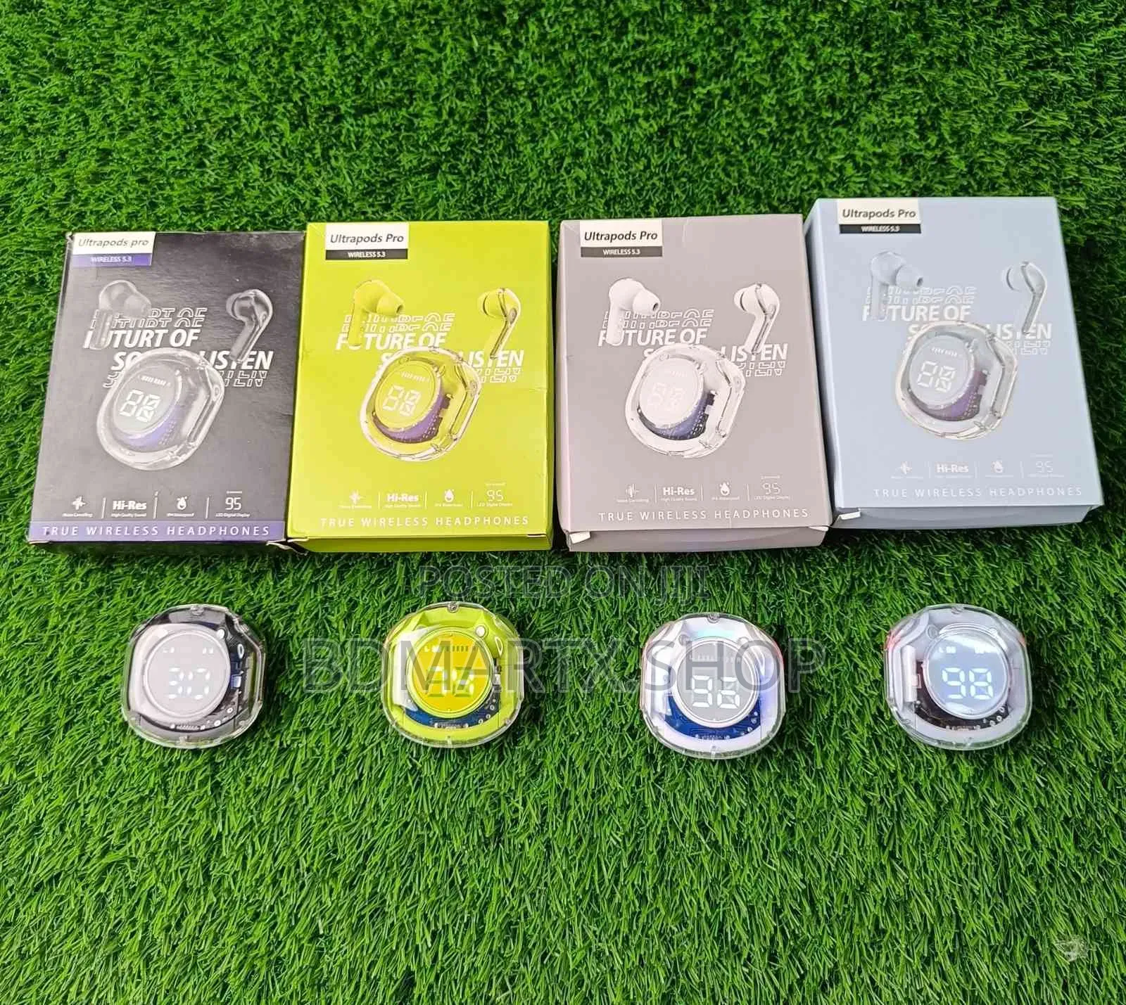 Ultrapods Pro True Wireless Earbuds With Display Transparent Design,