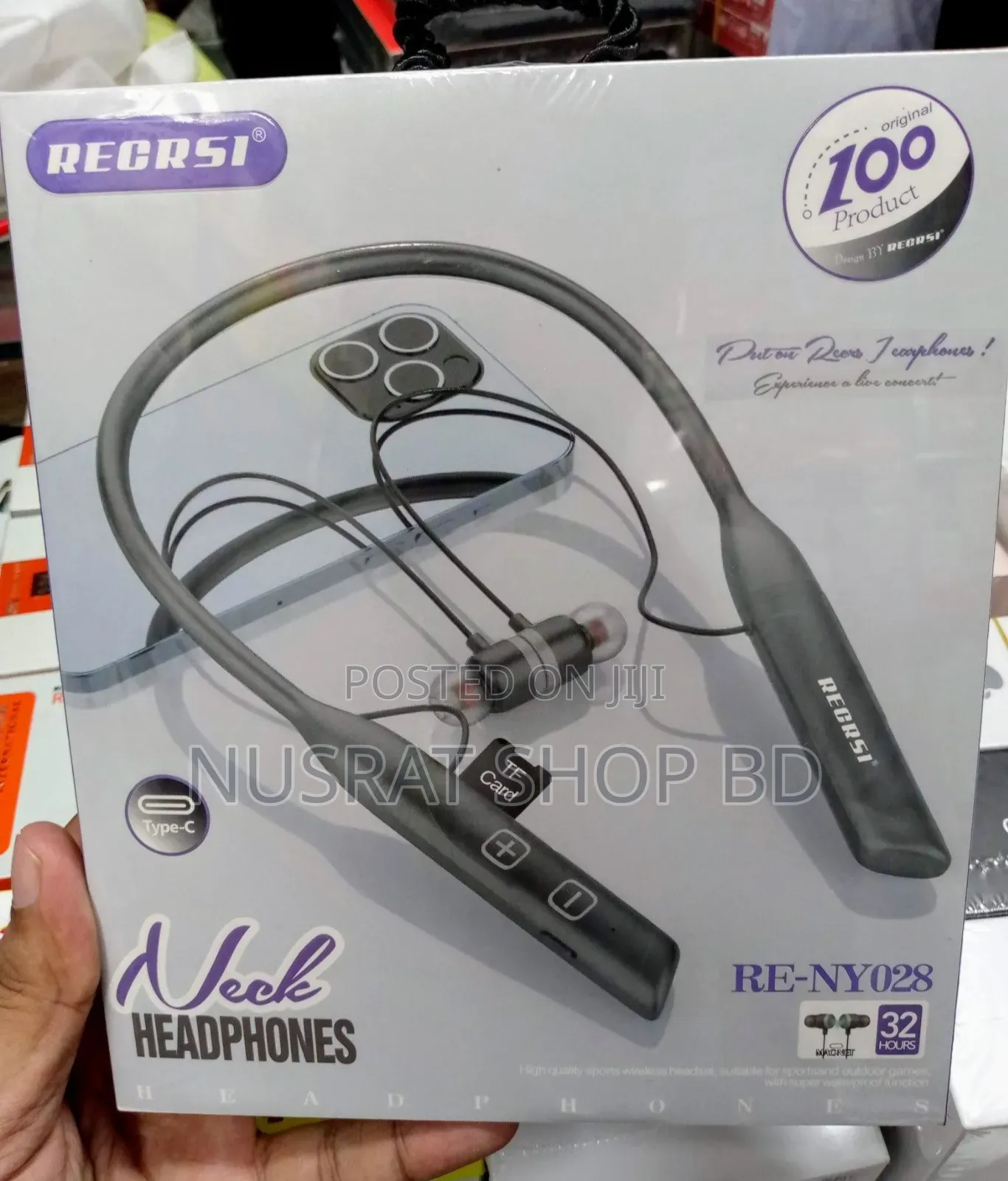 Recrsi Re-Ny028 Hanging Neckband Earphone - Black
Code : 10820