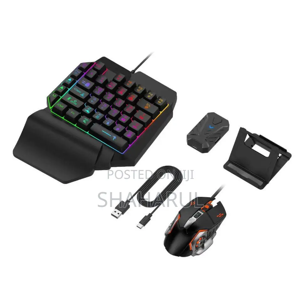 5 In1combo Gaming Keyboard Mouse Wireless Bluetooth Pubg Mobile Game