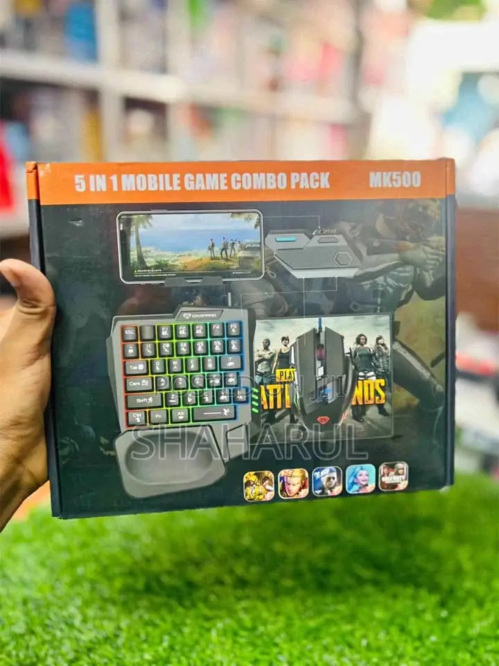 5 In1combo Gaming Keyboard Mouse Wireless Bluetooth Pubg Mobile Game