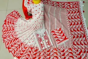 Sharee Panjabi Couple With Blouse Piece Puja Offer