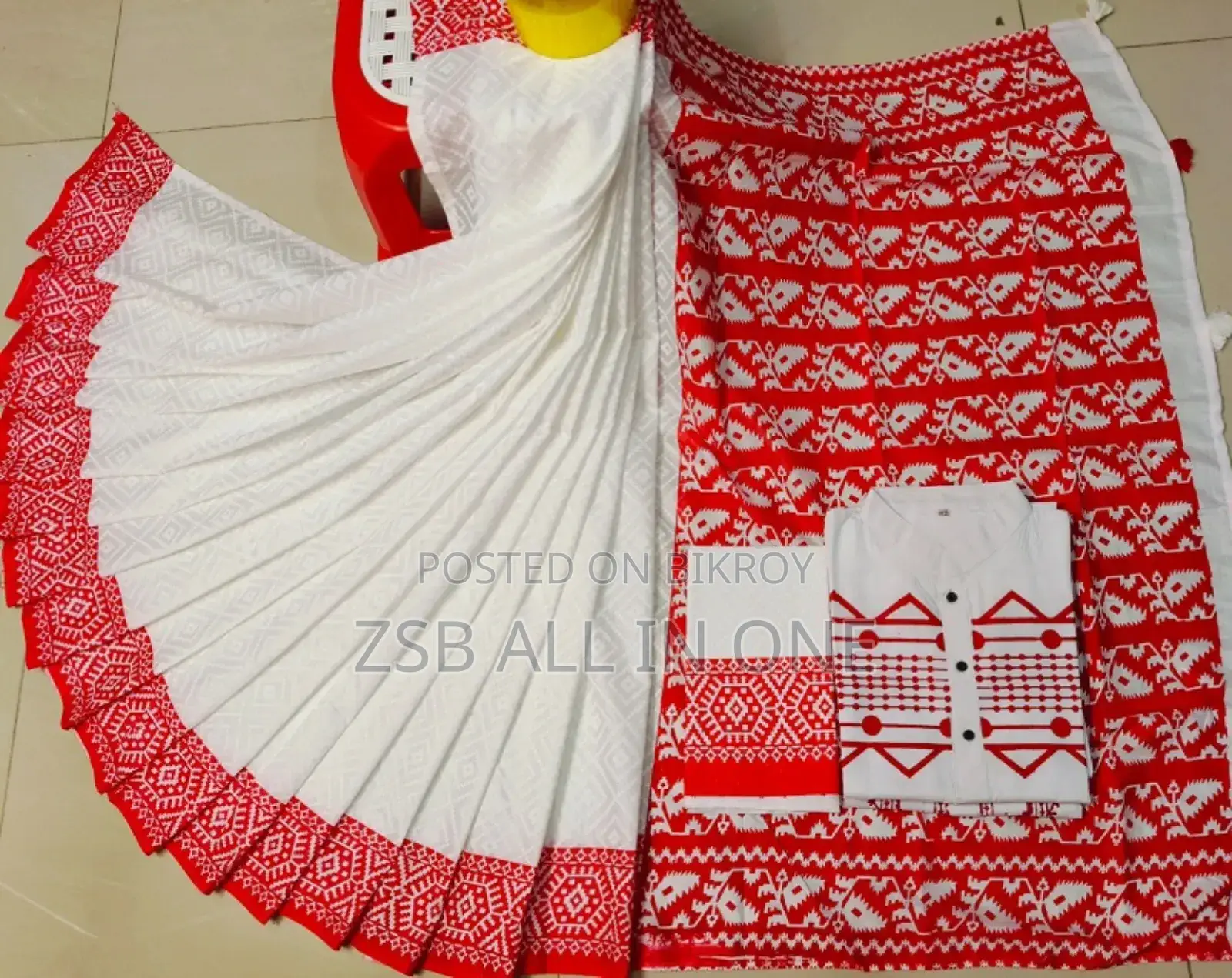 Sharee Panjabi Couple With Blouse Piece Puja Offer