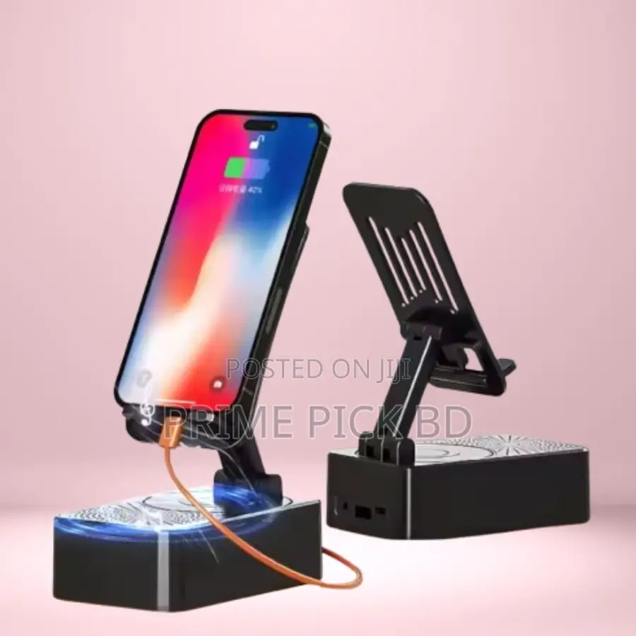 3-in-1 Wireless Speaker, Mobile Stand Power Bank
