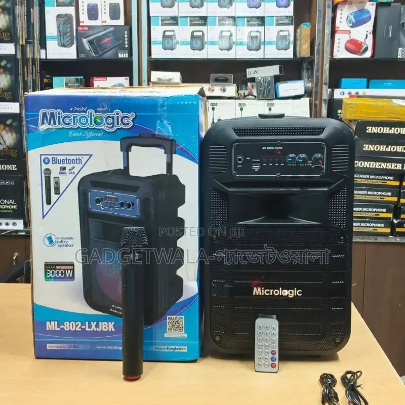 Micrologic Ml-802-LXJBK Potable Wireless Trolley Speaker